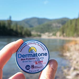 Dermatone Skin Protection Balm w/Zinc SPF 30 | 2-Pack Barrier Cream | Moisturizing | Heals & Repairs Dry Skin | Advanved therapy Lips and Face Repair, 0.5 oz tin