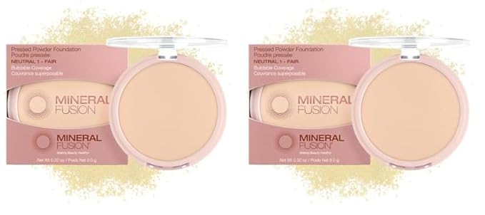 Mineral Fusion Pressed Powder Foundation, Neutral 1-0.32oz ea (Pack of 2)