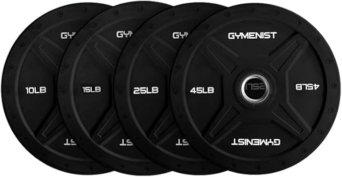 GYMENIST Bumper Plates is Made for 2 Inch 10 LB 55 LB