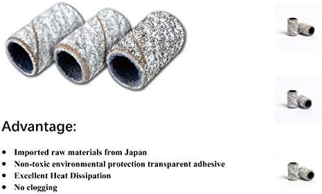 PANA 100 Pieces Nail Sanding Bands Professional Nail Manicure Great Fit for Nail Drill Bits for Acrylic Nails (120 Grit, Zebra)