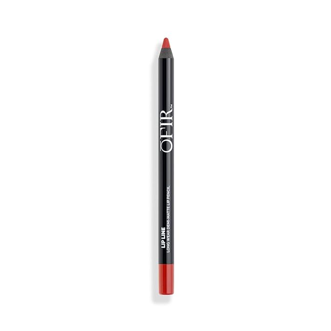 OFIR Longwear Demi-Matte Lip Line | Smudge-Proof, Easy Glide, Hydrating, Long-Lasting Color, Precise Application, True Red Lip Liner Pencil for Defined Lips | 0.042 OZ