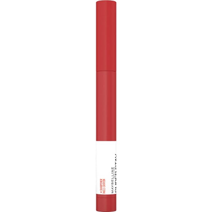 Maybelline Super Stay Ink Crayon Lipstick Makeup, Precision Tip Matte Lip Crayon with Built-in Sharpener, Longwear Up To 8Hrs, Make Moves, Red Nude, 1 Count