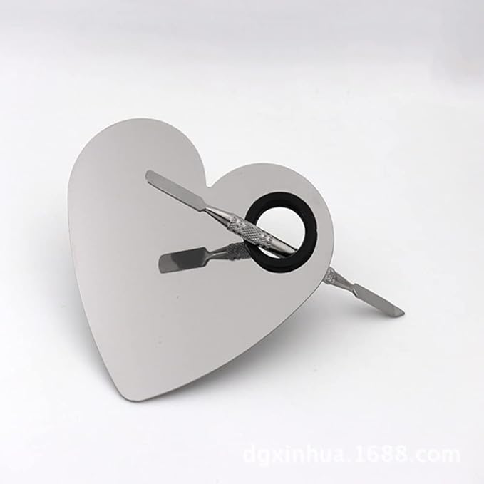 Heart Shaped Makeup Palette Stainless Steel Nail-art Cosmetic