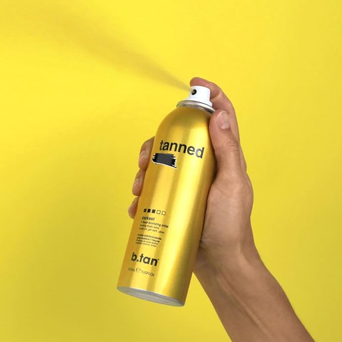 b.tan Self Tanner Bronzing Mist | Fast, 1 Hour Express Sunless Tanning Spray, No Fake Tan Smell, Dark Bronzing Glow, Face & Body, No Added Nasties, Vegan & Cruelty Free, 7 Fl Oz