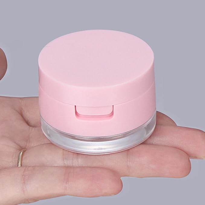 minkissy 2 Sets Powder Box Mini Containers Loose Powder Abs 3g