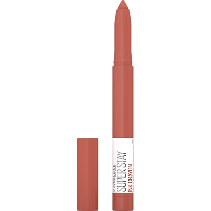 Maybelline Super Stay Ink Crayon Matte Longwear Lipstick Makeup, 160 Stop At Nothing, 0.04 oz