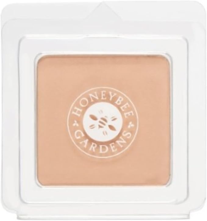 Honeybee Gardens Pressed Mineral Powder Foundation Refill, Malibu, Vitamin E, 7.5g