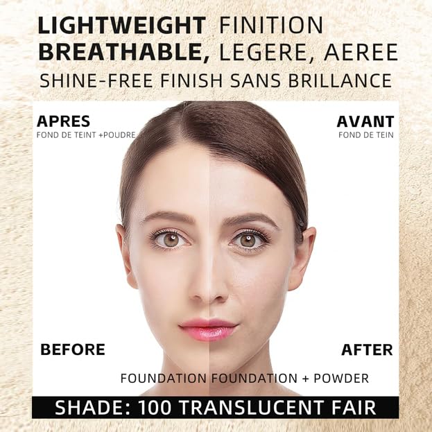 Loose Face Powder, Oil Control Minimizes Pores and , (Ivory) 15g