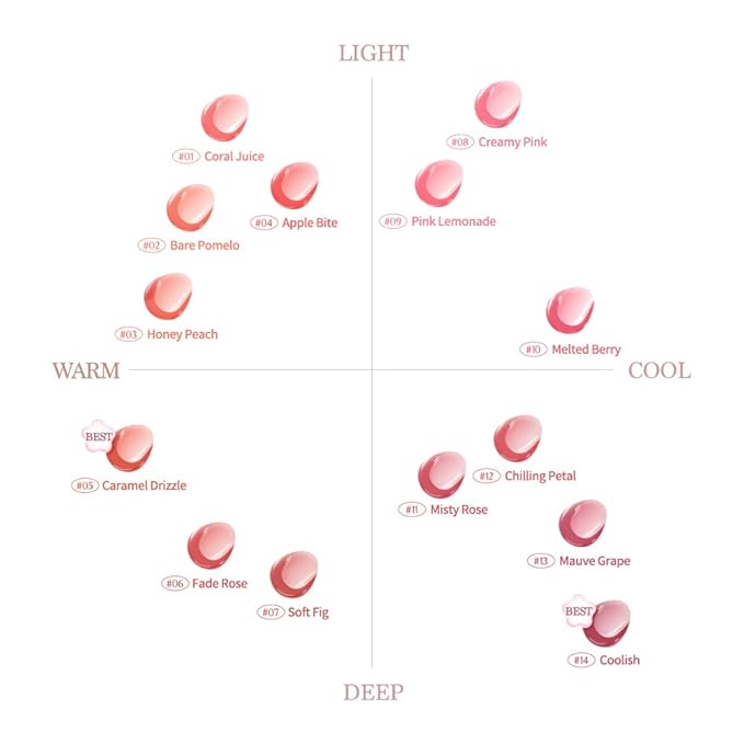 dasique Pure Water Lip Gloss 0.09 oz | Variety of Colors | Dewy Gloss | Buildable Gloss Tesxture | Non-Sticky | K-beauty (#14 Coolish)