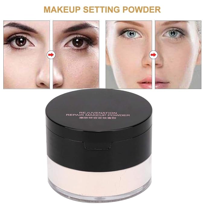 Sonew Makeup Finish Loose Powder, Oil Control ing (02#Ivory White) 15g