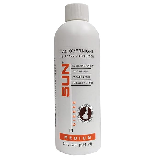 Sun Laboratories Self-Tanner, 8 Oz | Overnight Spray Tan Solution, Bronzer for Body and Face - Fake Tanning Solution (Packaging May Very)