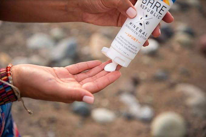 Bare Republic Mineral SPF 50 Sport Sunscreen Lotion. Natural Vanilla Coconut Scented Lightweight and Sheer Sunscreen Lotion, .5 Ounces, 2 Pack