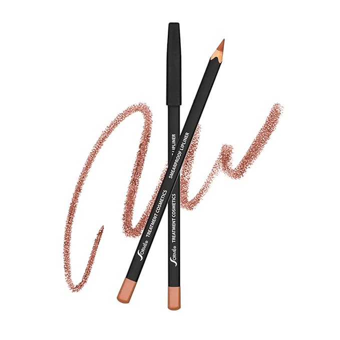 Sorme Cosmetics Smearproof Lipliner in Natural Nude 0.06 oz | Smudgeproof Nude Lip Liner Pencil | High Definition Waterproof Lip Liners for Women | Hydrating Lip Pencil | Matte Lip Pencil Liner Makeup