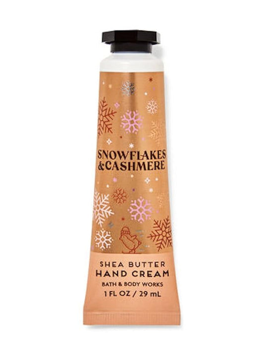 Bath & Body Works Snowflakes & Cashmere Shea Butter Travel Size Hand Cream 1oz (Package Artwork Varies)