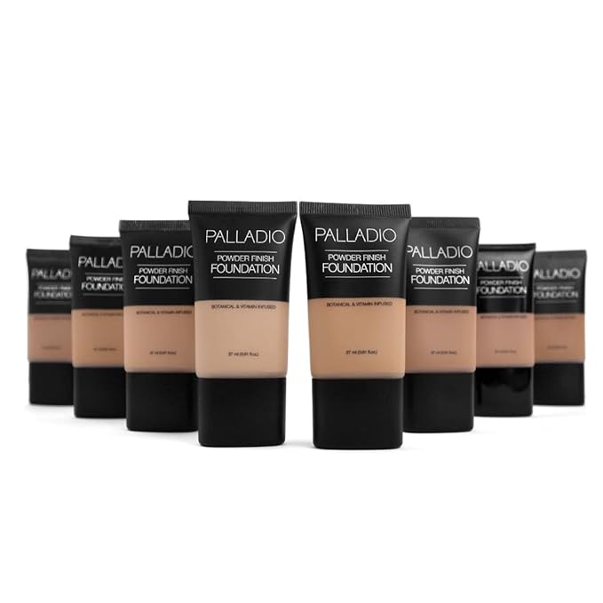 Palladio Powder Finish Liquid Foundation, Natural Matte Appearance,