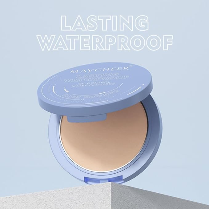 LAMUSELAND Pressed Powder Compact, Oil Control Brighten Skin Girls (JG02)