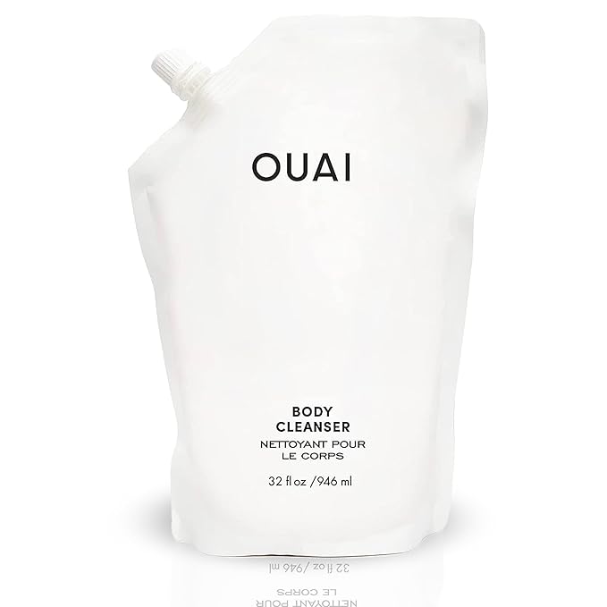 OUAI Body Cleanser Refill, Melrose Place - Foaming Body Wash with Jojoba Oil and Rosehip Oil to Hydrate, Nurture, Balance, Soften Skin - Paraben, Phthalate and Sulfate Free Skin Care (32 Fl Oz)