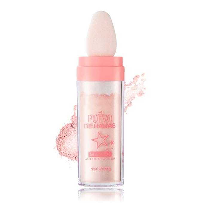 Polvo De Hadas Body Glitter Face Highlighter Powder Glow(Fairy Pink)