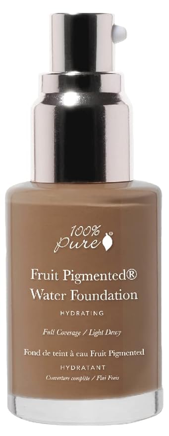 100% PURE Water Foundation Full Coverage Hydrating Makeup, Fl Oz