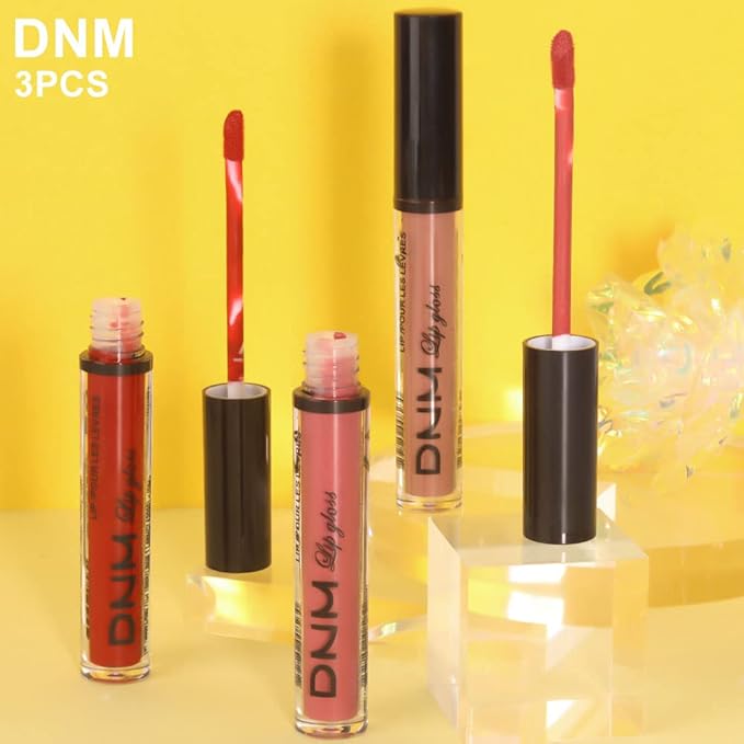 evpct 3Pcs Mauve Neutral Light Rosey Nude Blue Red Matte Liquid Lipstick Lip Stain Sets for Women Long Lasting 24 Hours Lipstick Light Skin labiales matte larga duracion 24 matenhoras originales