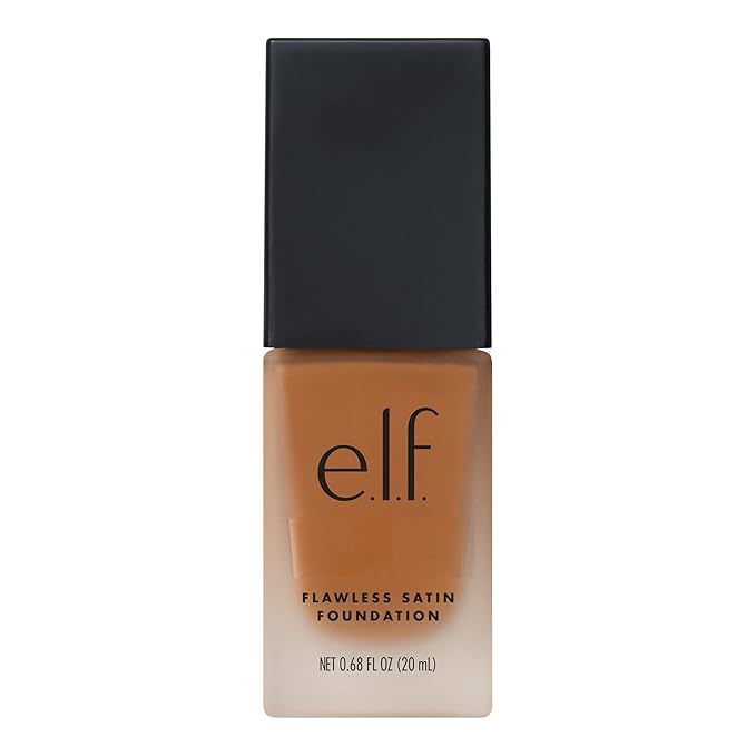 e.l.f. Flawless Finish Foundation, Lightweight & Medium Coverage, Semi-Matte Finish, Caramel, 0.68 Fl Oz (20mL)