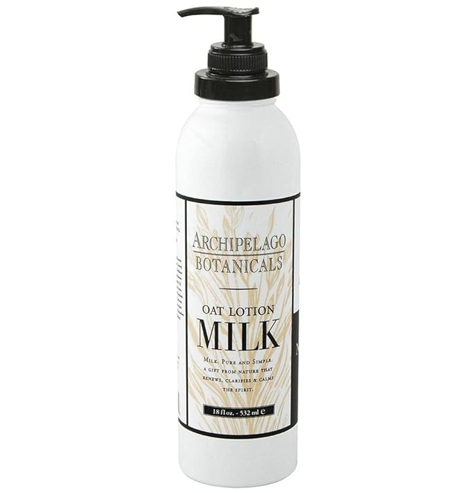 Archipelago Botanicals Oat Milk Lotion, Nurturing and Soothing Daily Lotion for Dry Skin, Scented Body Lotion Free from Parabens, Phthalates and GMOs (18 oz)