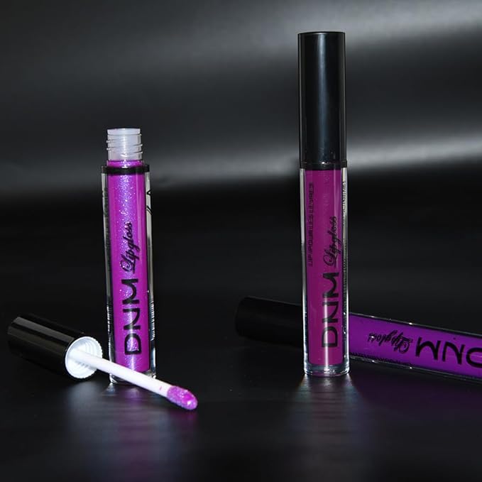 evpct 3Pcs Violet Purple Crystal Metallic Shimmer Glitter Matte Liquid Lipstick Lip Stain Sets for Women Matte+Lipstick Long Lasting Waterproof Permanent 24 Hours Magic Lipstick 24 Hours original