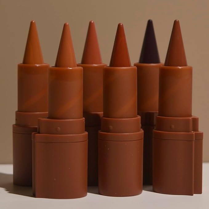 2-in-1 Gradient Lip Liner and Lipstick Lip Combo Set - Achieve Flawless Contour and Gradual Ombre Effect with Easy-to-Use Crayon Form and Cone Tip (04# Toffee, 1 Count (Pack of 1))