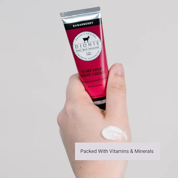 Dionis - Goat Milk Skincare Scented Hand Cream (1 oz) Set of 6, Moisturizing Lotion for Dry Skin, Good for Sensitive Skin, Cruelty-free and Paraben-free (Love)