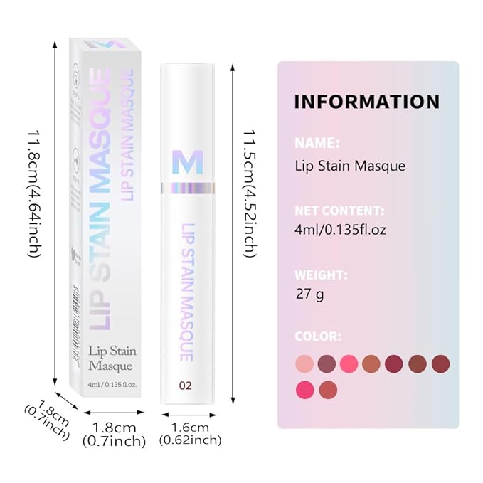 Matte Lip Gloss Peel Off Masque - Peel Off Lip Stain Tattoo, Toffee Rose Peel Off Lip Tint,Long Lasting Waterproof Transfer-proof Lip Mask Lip Stain Peel Off Lip Gloss, Stay Lip Makeup 02#