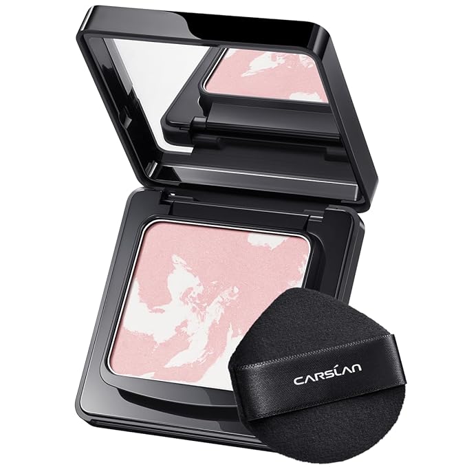 Oil Control Face Pressed Powder Compact, 24H Longlasting skin () 0.28Oz