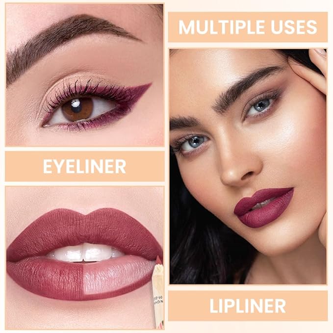 12 Pcs Natural Nude Brown Beige Colors Lip Beige