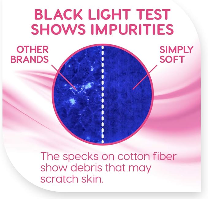 Simply Soft Hypoallergenic Exfoliating Dual Textured Cotton Rounds Pads, 80 Count (Pack of 6)