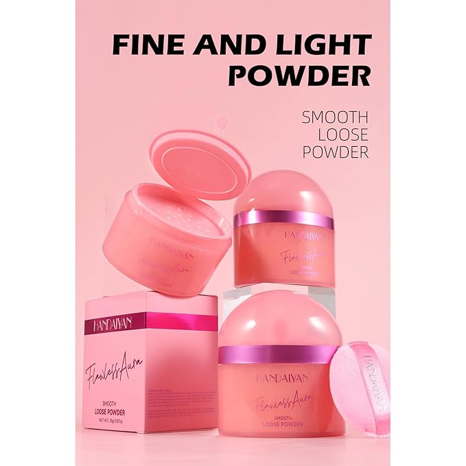 Loose Face Powder Setting Powder Makeup 0. (V04)With Powder Puff 67oz