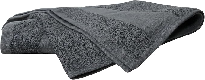 ForPro Premium Bleach Tough Salon Towels, Cool Grey, 100% Cotton, Bleach-Proof Towels, Stain Resistant, 16” W x 27” L, 12-Count