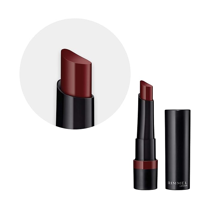 Rimmel Lasting Finish Matte Lipstick, 560 Crimson Desire (Pack of 2)