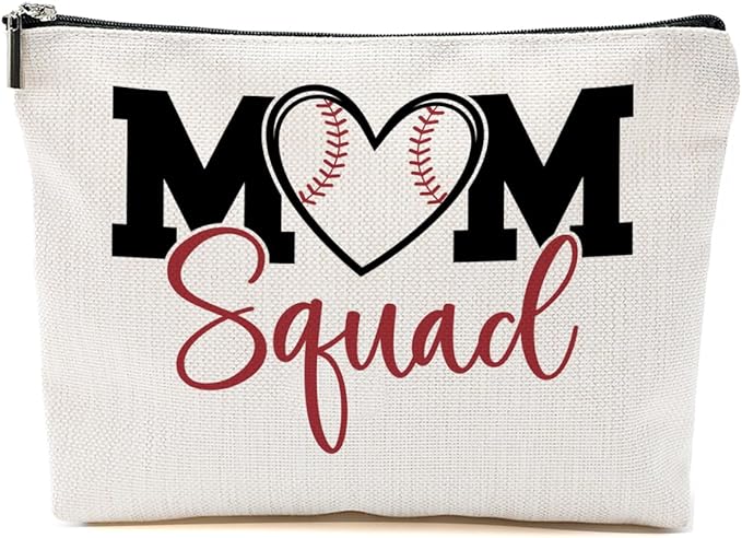 Baseball Gifts Mom Gifts, Baseball Stuff Makeup Bag, Mama Gifts for Mom Women Baseball Team Player Mummy, Baseball Mom Cosmetic Bag, Baseball Coach Gifts Toiletry Bag Christmas Birthday Gifts