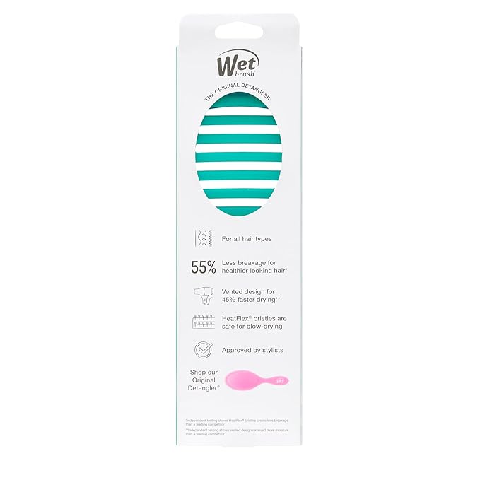 Wet Brush Speed Dry, Green Juice (Summer Quencher) - Vented Design & Soft HeatFlex Bristles Are Blow Dry Safe - Ergonomic Handle Manages Tangles - Pain-Free Hair Brush, Limited Edition