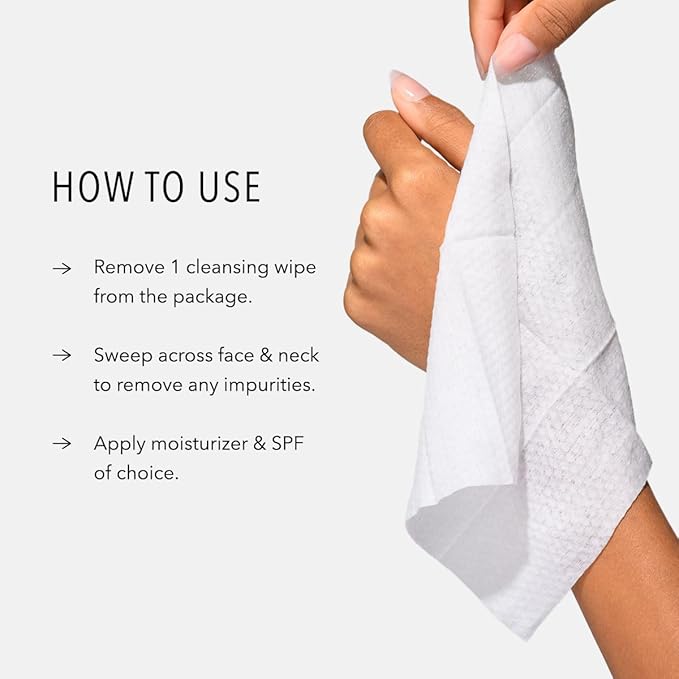 HydroPeptide HydroActive Cleanse, Micellar Facial Cloths, Gently Cleanses Skin, Hydrating and Nourishing, 30 Count