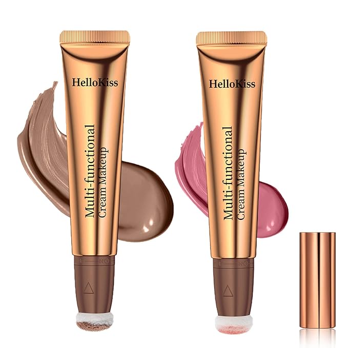 Contour Beauty Wand,Liquid Blush Wand,Face Contouring with Cushion Pink Blush