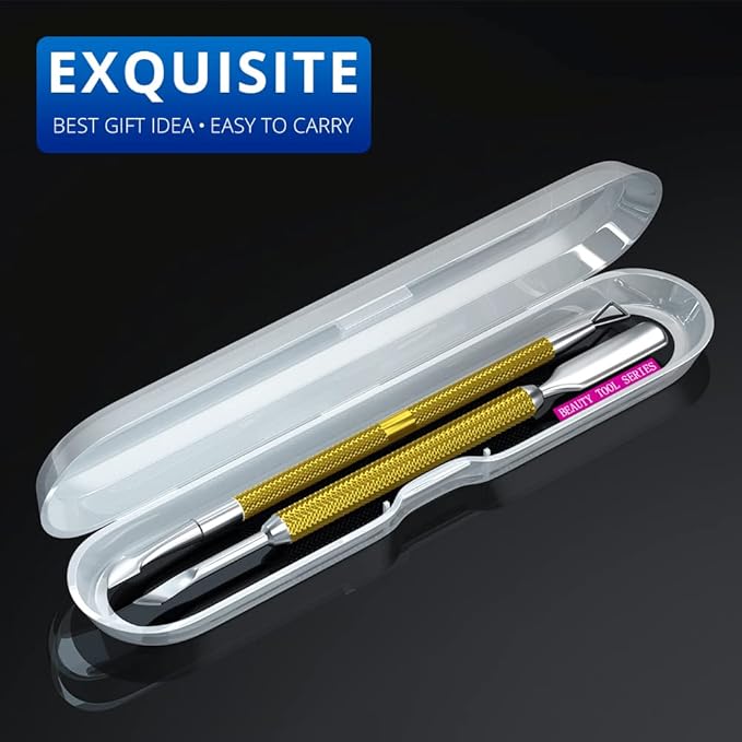 2PCS Metal Mineral Gold Cuticle