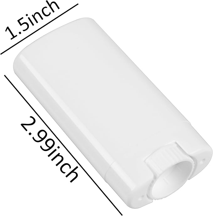 100PCS 15ML White Empty Oval Deodorant