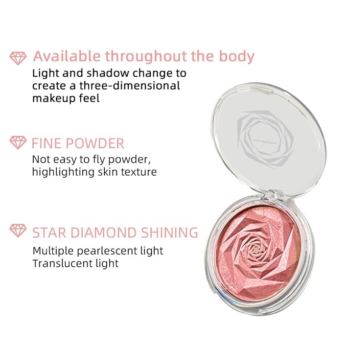 MAEPEOR Face Highlighter Palette 6 Colors Smooth Shimmer (Color 04)