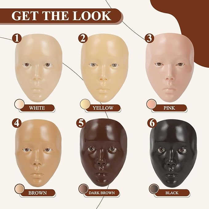 5D Makeup Practice Face Board, Makeup Practice Accessories