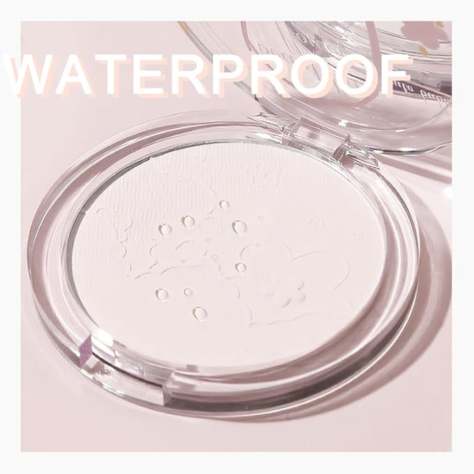 Face Oil Control Pressed Setting Powder-Clarifying Finishing Powder,Waterproof Powder Puff
