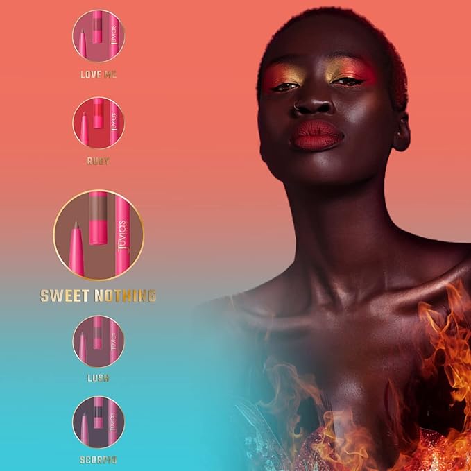 Juvia's Place Coffee Shop Luxe Lip Liner: Sweet Nothing - Colorstay Matte Finish Lip Pencil, Makeup for Natural Long Lasting Beauty and Sensational Wear, Lip Stain Kiss Proof Cometics