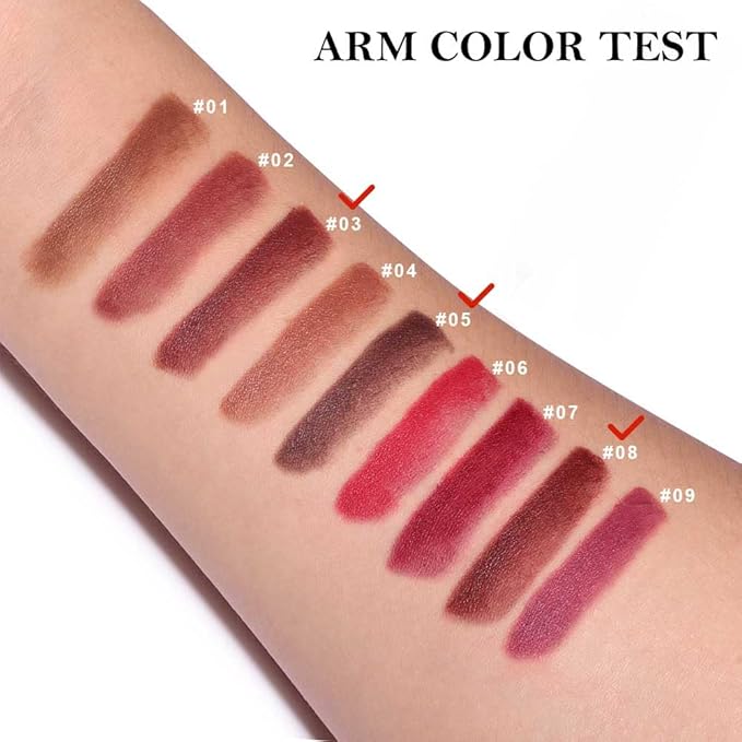 BINGBRUSH 2-in-1 Gradient Matte Lipstick & Lip Liner Set,3PcsLong Lasting Waterproof Lip Crayon for Women, Flawless Contour, Lightweight Ombre Lip Color Pencil(03#&05#&08#)