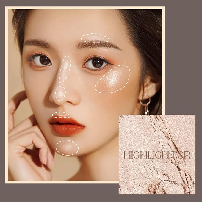 Highlighter & Contour & Blush 3 in 1 Compact Make-up