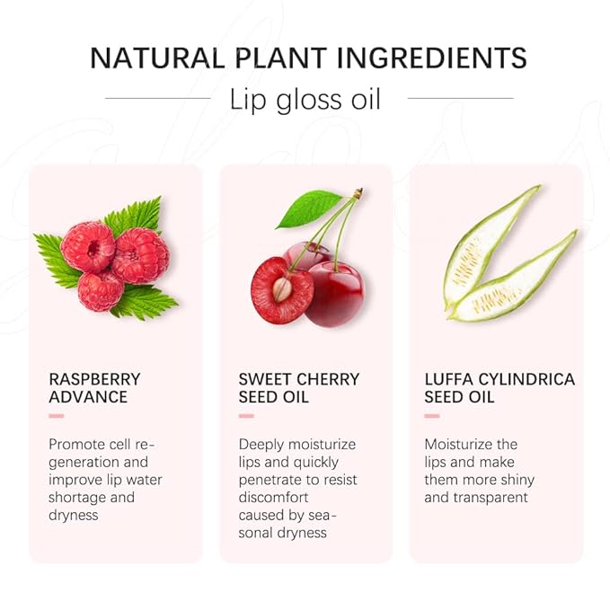 Hydrating Lip Glow Oil, Moisturizing Lip Glow Oil, Nourishing Glossy Transparent Lip Oil, Plumping Lip Oil, Lip Balm, Non-sticky Tinted Toot Lip Balm for Lip Care (Coral)