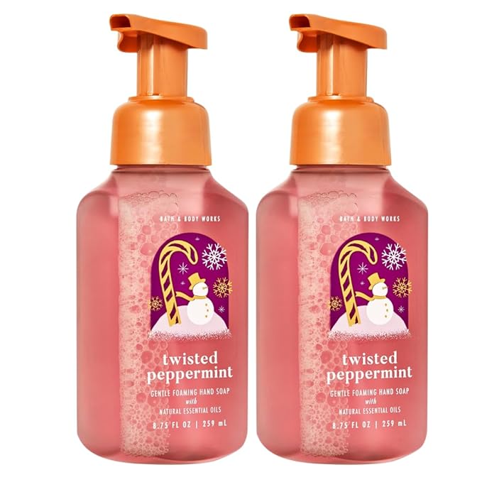 Bath & Body Works, Gentle Foaming Hand Soap, Twisted Peppermint (2-Pack)